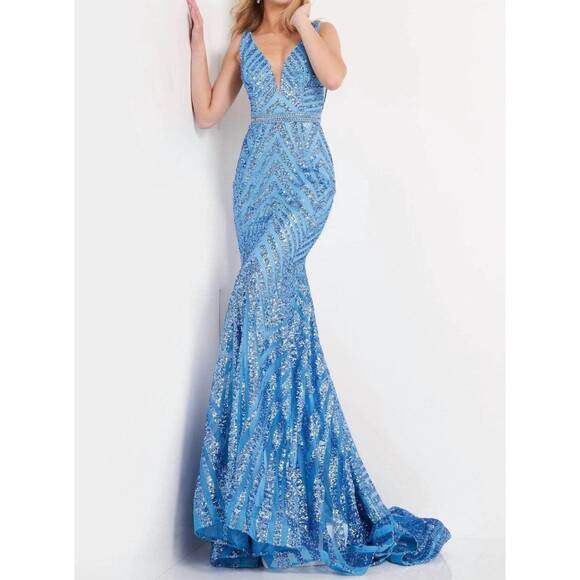 JOVANI Dresses & Skirts - NEW JOVANI shimmer sequin prom dress in light blue